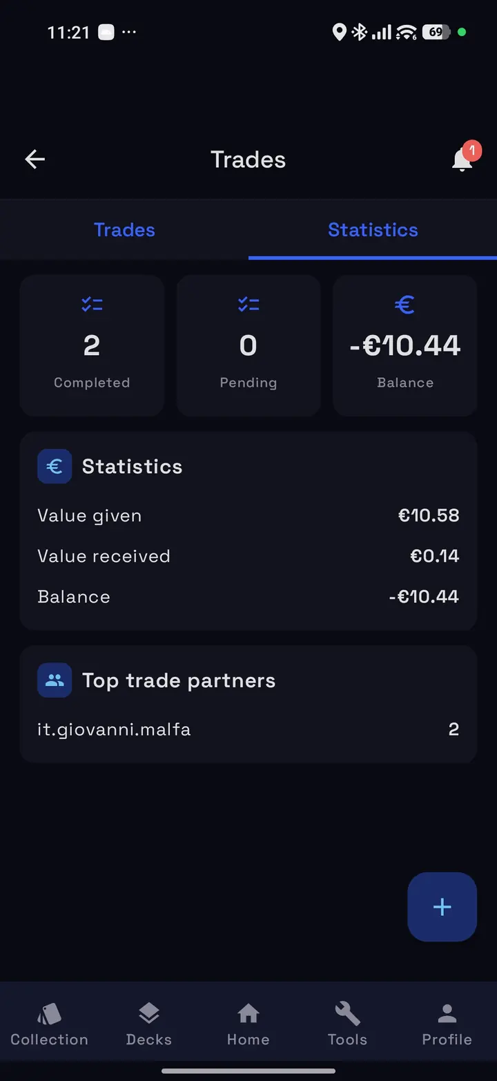 Trade statistics with balance and top partners